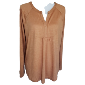 SONOMA V-NECK TOP SZ L LIGHT COPPER